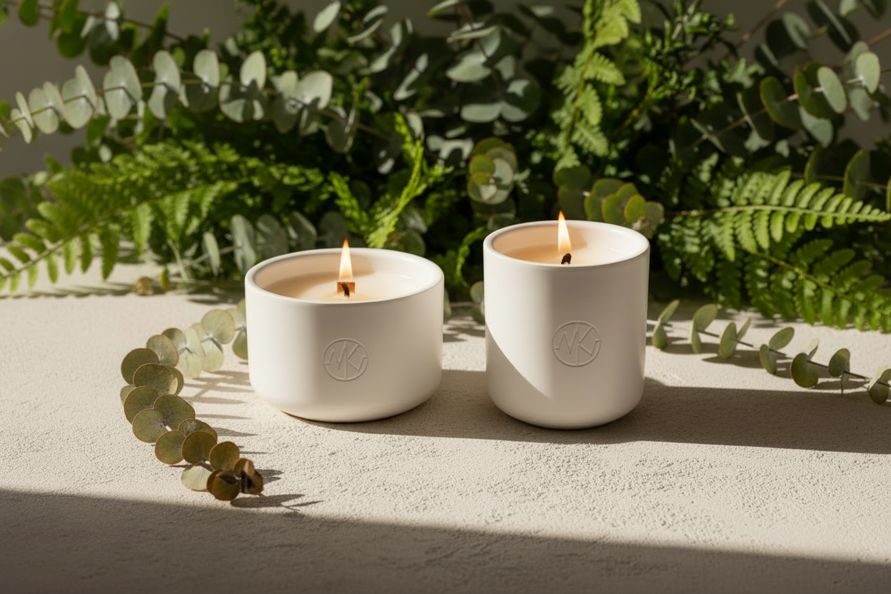 Margot & Kitt fresh greenery candles banner